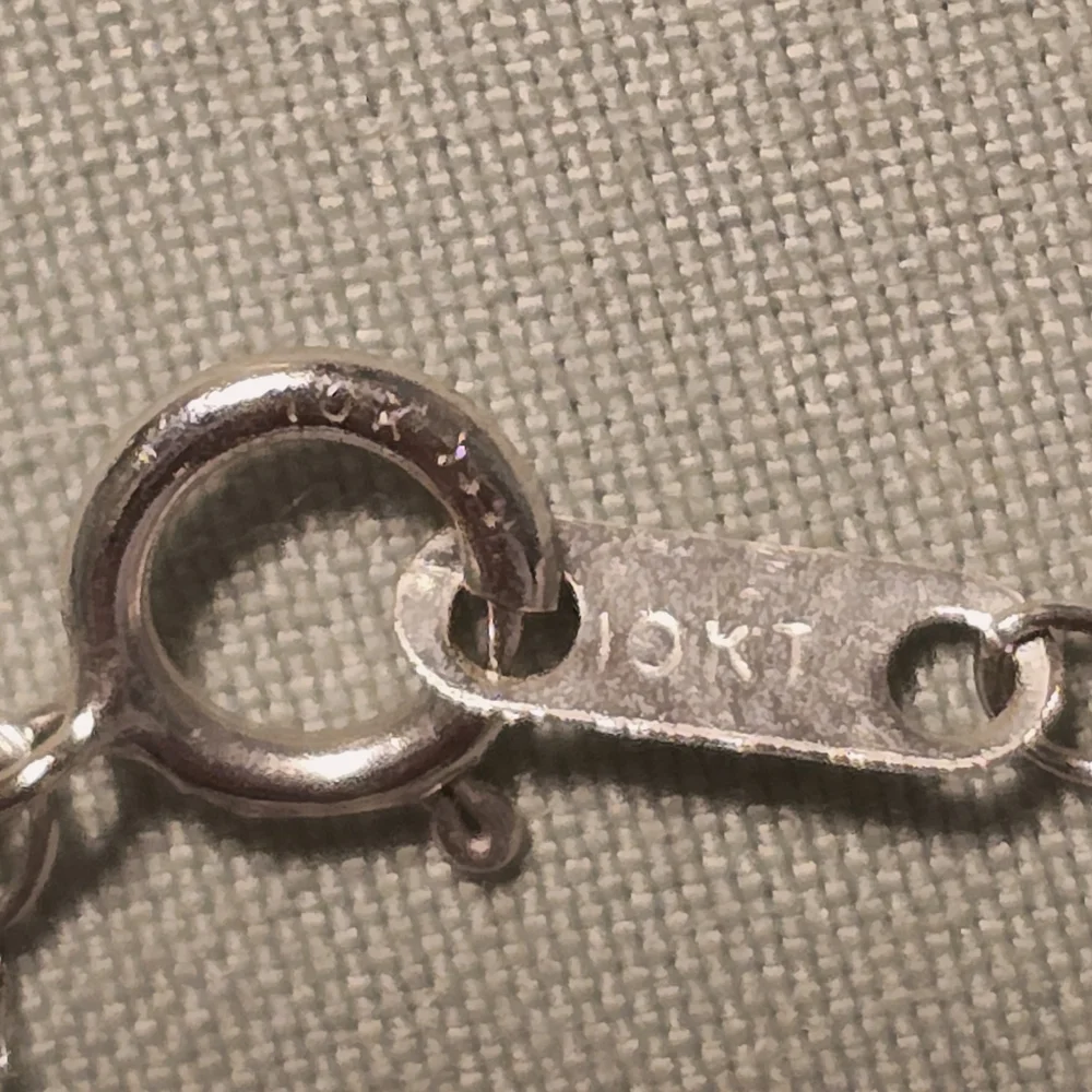 10K White Gold And Diamond "A" Initial Necklace - Picture 2 of 6